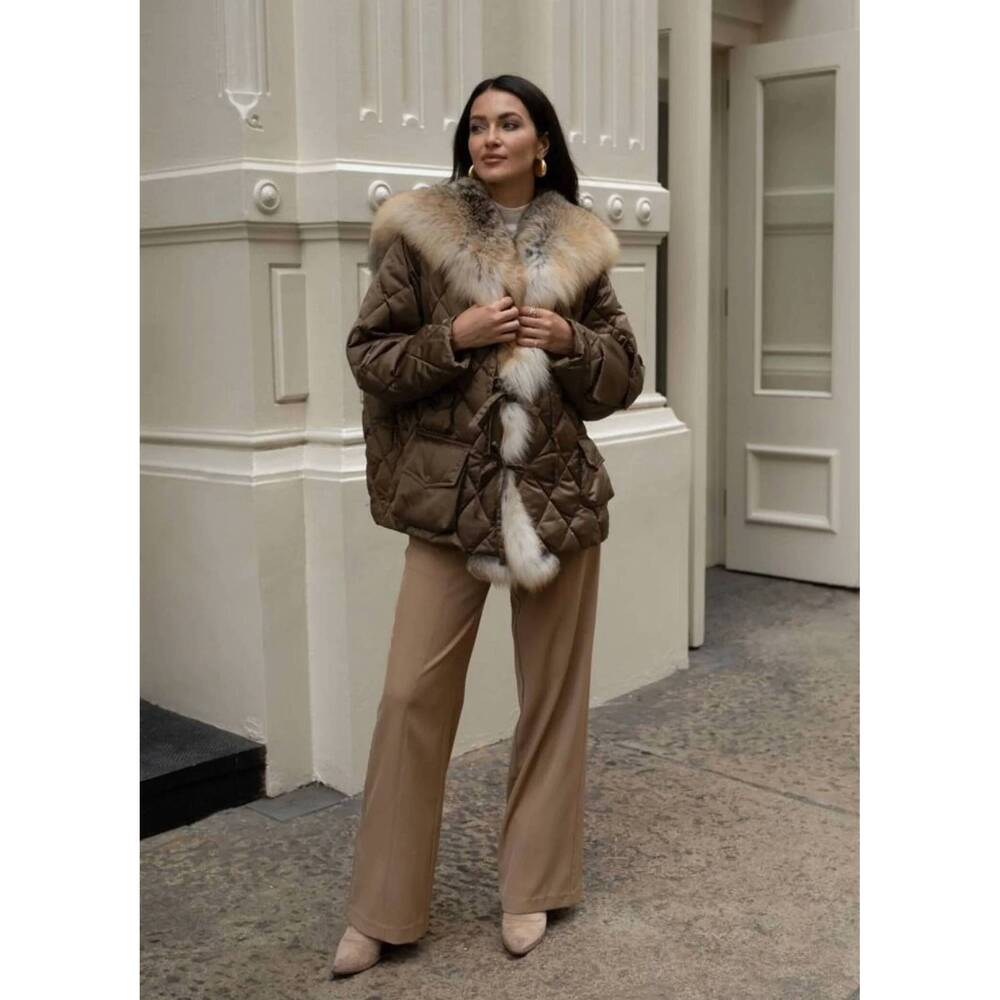 NEW DIOMI women's slim cut tick tock coat in bronze